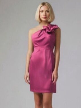 The Limited Fuchsia One Shoulder Dress